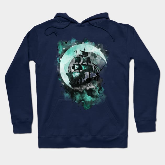 Sail Through the Moon Hoodie by PixelSamuel